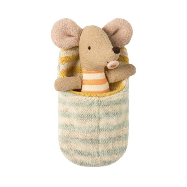 Maileg Baby Mouse in Sleeping Bag