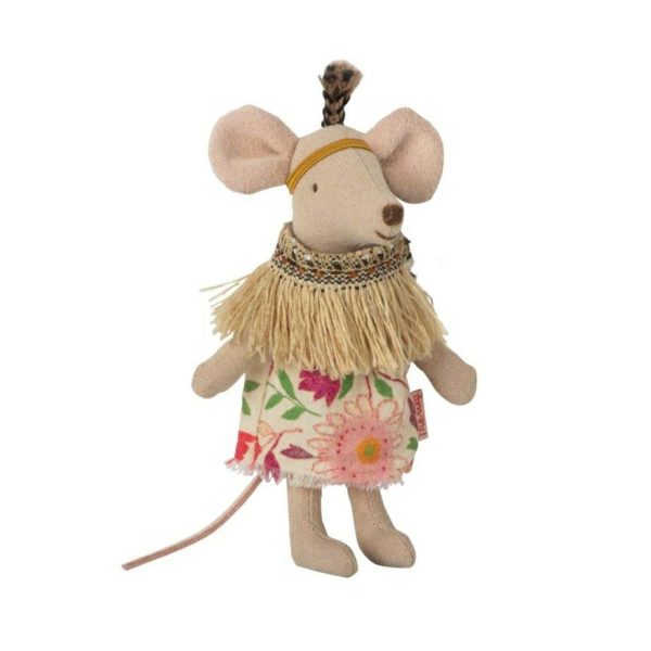Maileg Little Feather Mouse with Tent