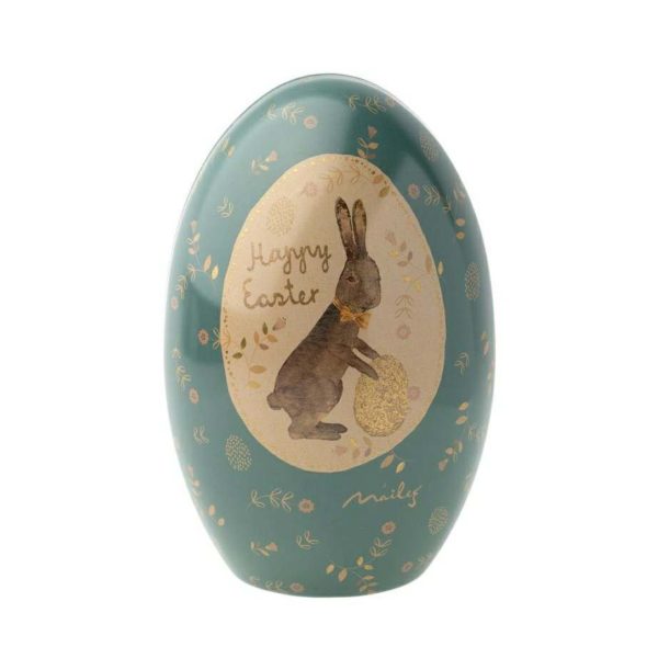 Maileg Metal Tin Easter Egg Teal