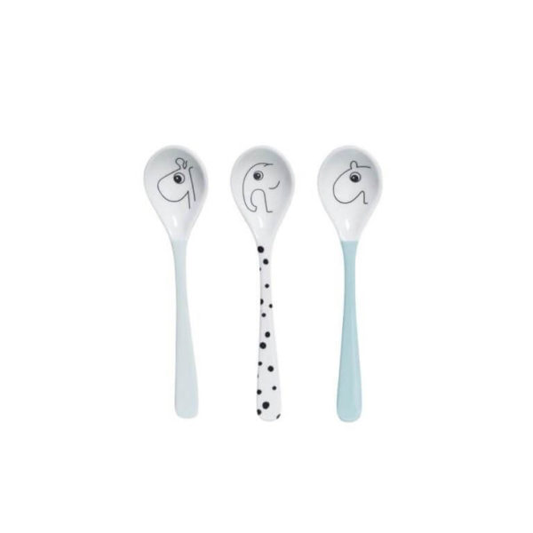 Three Spoon Set Happy Dots Blue