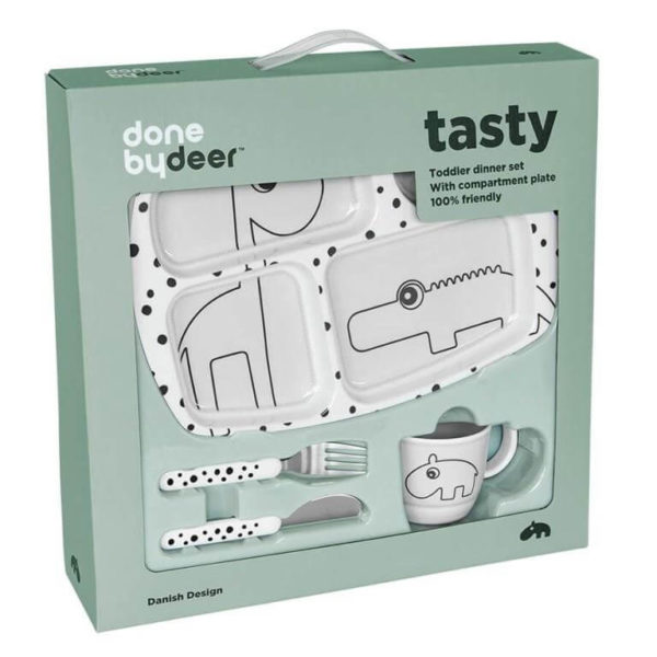Toddle Dinner Set Happy Dots grey