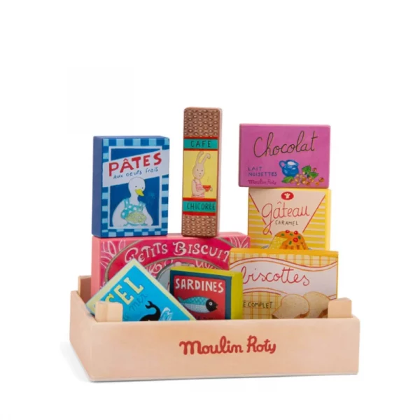 Moulin Roty Grand Family Wooden Grocery Set