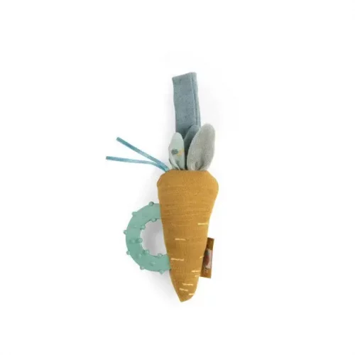 Trois Petits Lapins Teething Rattle Carrot
