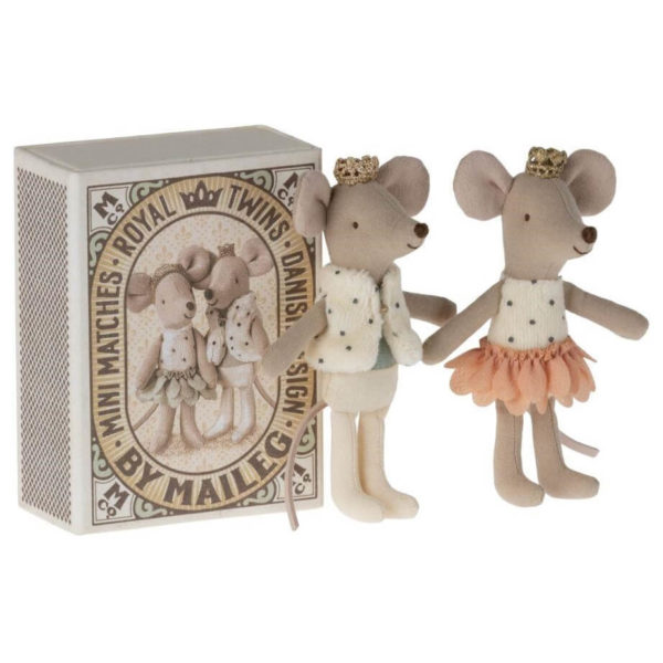 Maileg Little Royal Twin Matchbox Mice