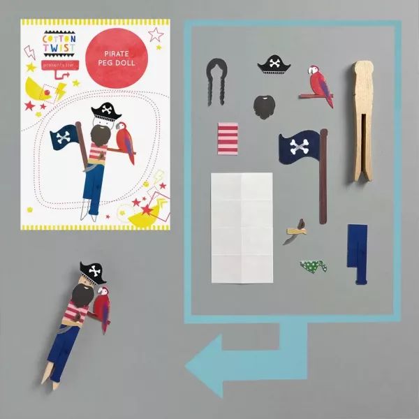 Make Your Own Pirate Peg Doll Kit