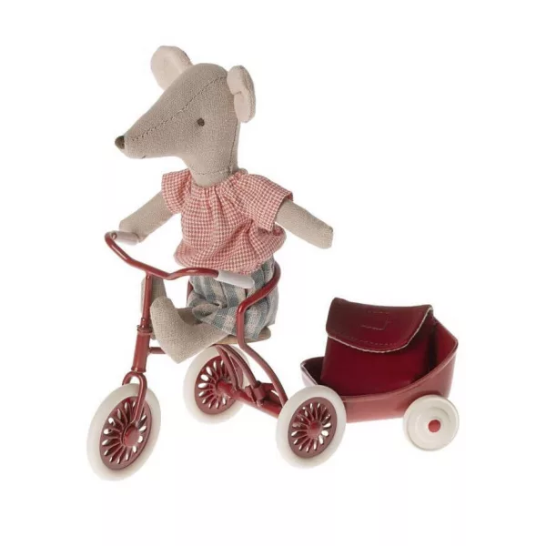Maileg Big Sister Tricycle Mouse Red